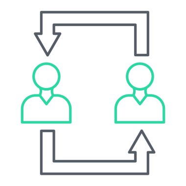 İş ve finans simgesinin vektör illüstrasyonu