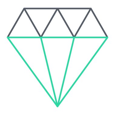 Elmas simgesi vektör illüstrasyonu