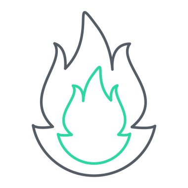 Bir alev simgesinin vektör illüstrasyonu