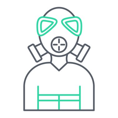 Bir maske simgesinin vektör illüstrasyonu