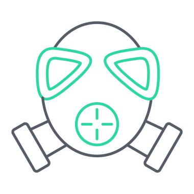 Bir maske simgesinin vektör illüstrasyonu