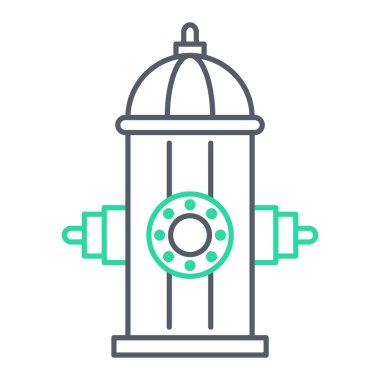 Yangın musluğu simgesi. Web için gaz söndürücü vektör çizgisi simgelerinin özet çizimi