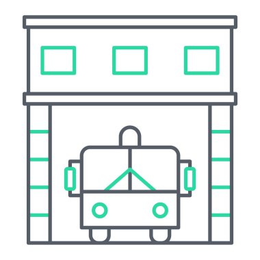 bus simgesi vektör illüstrasyonu