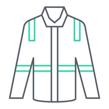 Ceket ikonu. Web için kıyafet vektör sembolünün basit bir illüstrasyonu