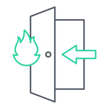 Çıkışın satır simgesinin vektör illüstrasyonu