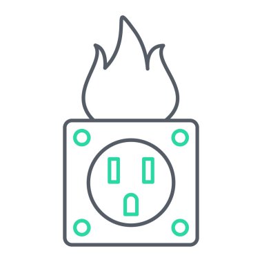 güç hattı simgesi, vektör illüstrasyonu