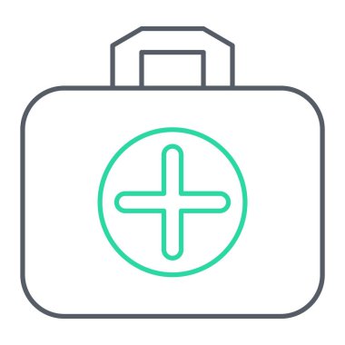 tıbbi çanta ikon vektör illüstrasyonu