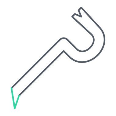 Bir grafiğin çizgi simgesinin vektör çizimi