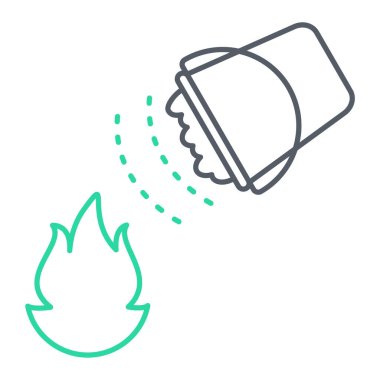 Yanan bir mumun çizgi çizimi