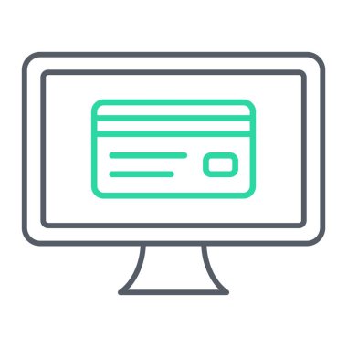 Kredi kartı ikonu vektör illüstrasyonu