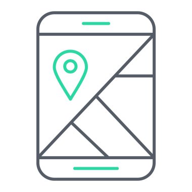 Moda biçimi izole edilmiş arkaplanda gps gezinme simgesi