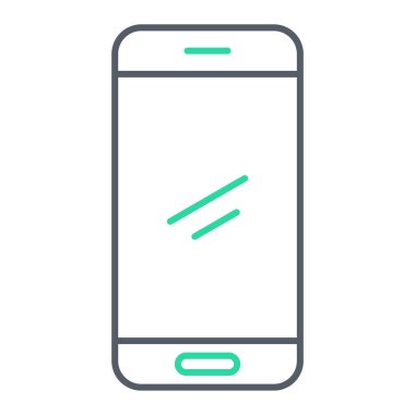 Cep telefonu simgesi, vektör illüstrasyonu