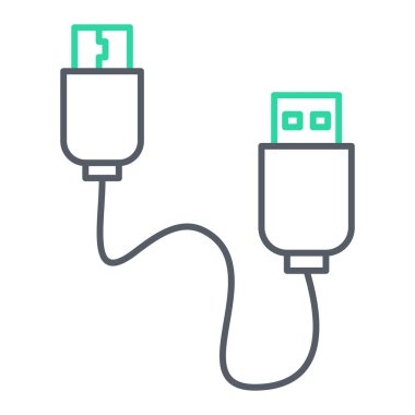 usb kablo simgesi vektör illüstrasyon tasarımı