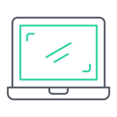 Dizüstü bilgisayar simgesi vektör çizimi