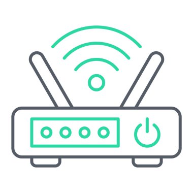 router simgesi vektör illüstrasyonu