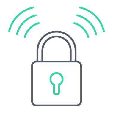 Kilit simgesinin vektör illüstrasyonu