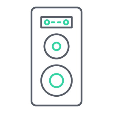 Web ve mobil uygulama tasarımınız için beyaz arkaplanda izole edilmiş hoparlör simgesi vektörü, ses logosu kavramı