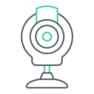 Web ve mobil çizgiler için web cam vektör simgesi düzenlenebilir çizgi simgeleri