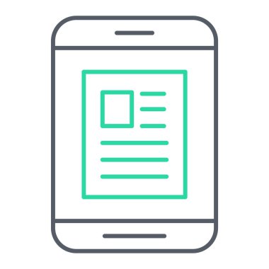 Cep telefonu hat simgesine sahip akıllı telefon, vektör illüstrasyonu