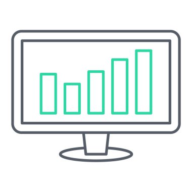 Bilgisayar modern simgesinin vektör illüstrasyonu