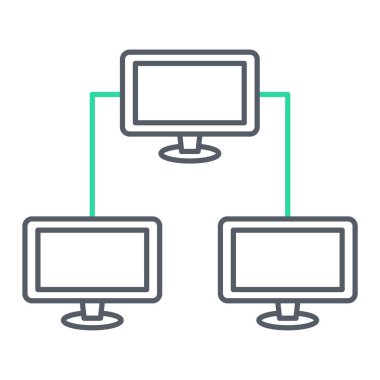 bilgisayar ağ simgesini görüntüler. vektör illüstrasyonu