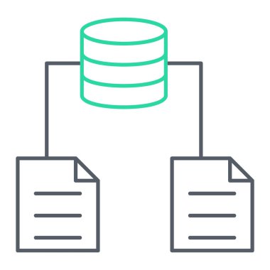 veritabanı vektör çizgisi simgesi