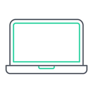 Dizüstü bilgisayar simgesi vektör çizimi