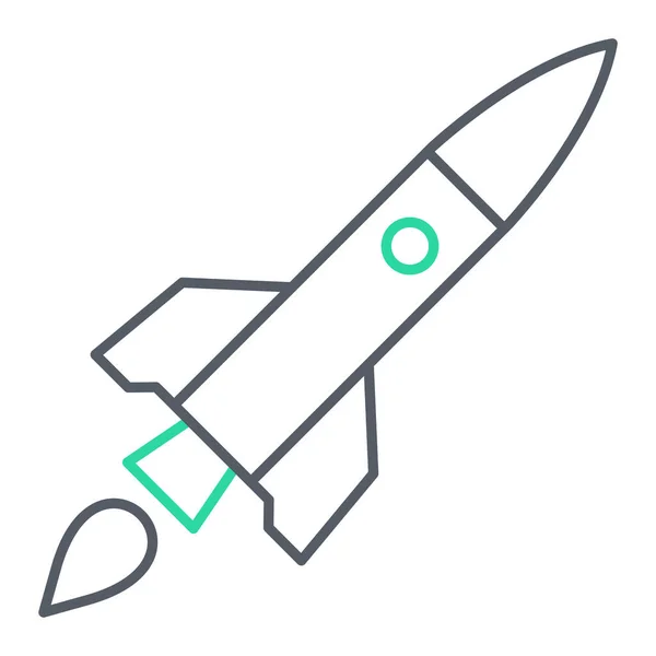 Cohete Icono Estilo Moda Aislado Fondo — Vector de stock