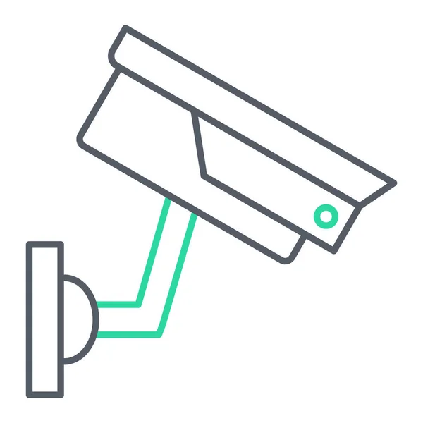 Cctv Kamera Symbol Umriss Videoüberwachungsvektorsymbol Für Webdesign Isoliert Auf Weißem — Stockvektor