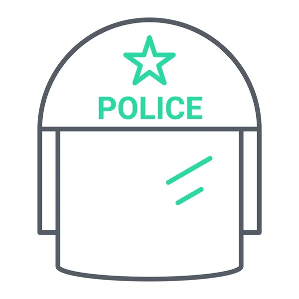 Vector Illustration Police Icon Line — Stock Vector