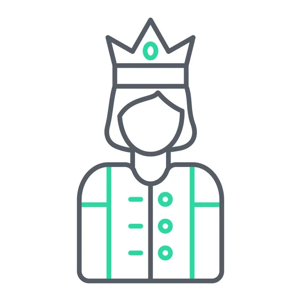 Line Icon King Arms People — ストックベクタ