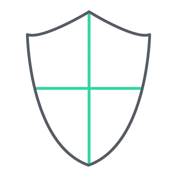 盾牌图标 白色背景下隔离的Web设计安全向量符号的简单说明 — 图库矢量图片