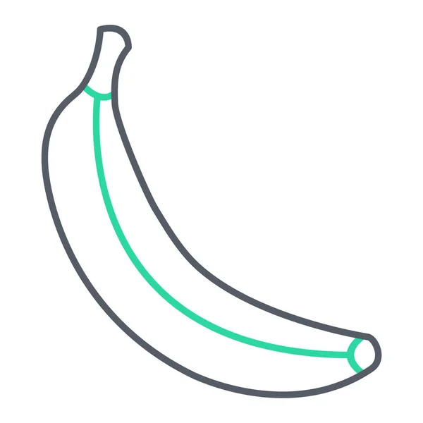 Иконка Банановой Линии Векторная Иллюстрация — стоковый вектор