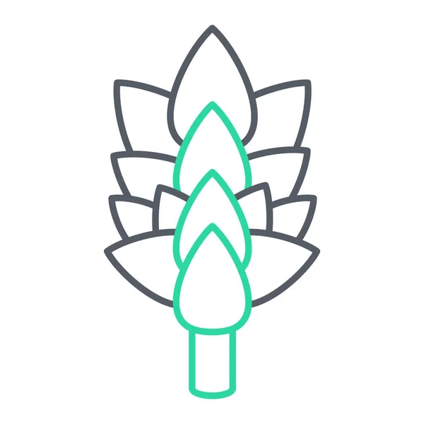 Lotus Lijn Icoon Vector Illustratie — Stockvector
