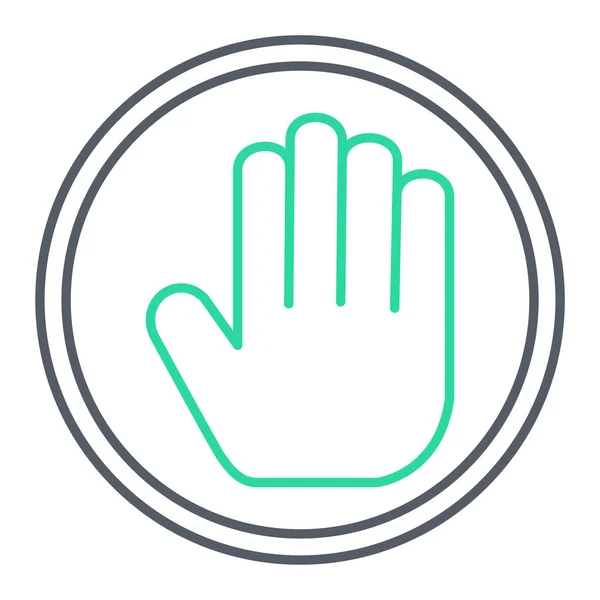 Hand Stop Icon Outline Illustration Palm Vector Icons Web — Vettoriale Stock