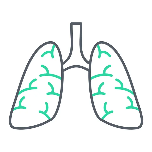 Ilustración Vector Icono Pulmones — Archivo Imágenes Vectoriales