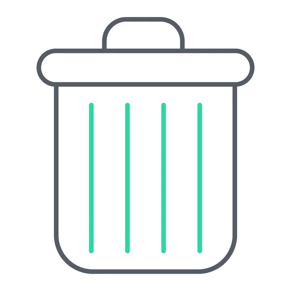 Trash Can Icon Outline Illustration Recycle Bin Vector Icons Web — Stock Vector