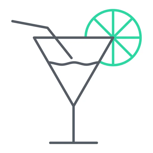 Cocktail Icoon Eenvoudige Illustratie Van Tequila Drink Vector Pictogrammen Voor — Stockvector
