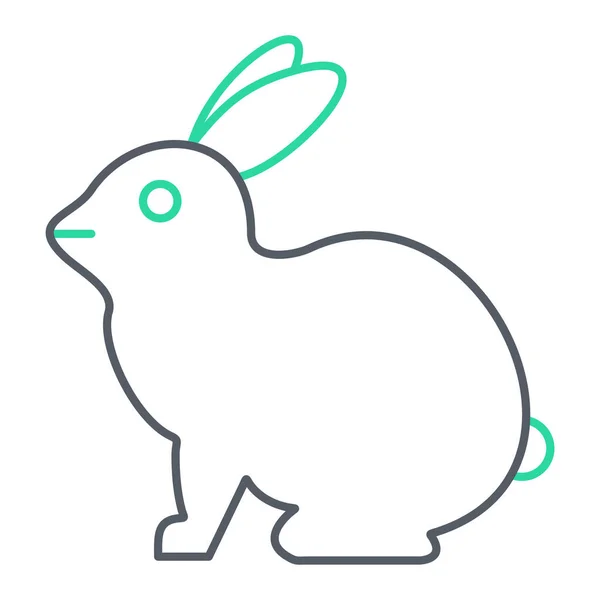 Cute Rabbit Icon Outline Illustration Chicken Vector Icons Web — стоковый вектор