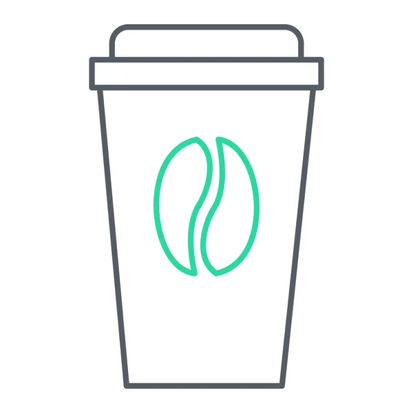Kahve Fincanı Ikonu Web Için Sıcak Içecek Vektör Simgelerinin Özet — Stok Vektör