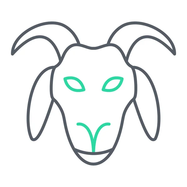 Line Icon Bull Horns —  Vetores de Stock