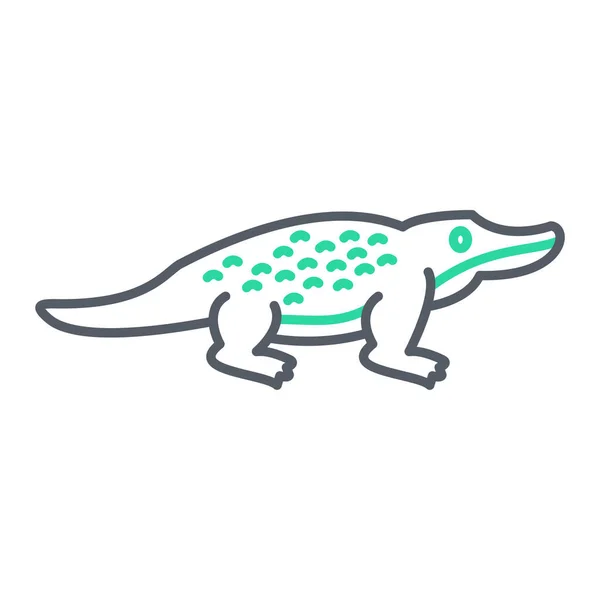 Cute Crocodile Vector Illustration — Stock Vector