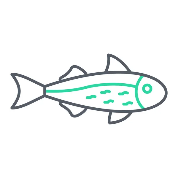 Illustrazione Vettoriale Icona Pesce — Vettoriale Stock