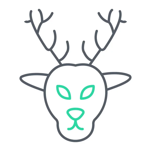 Deer Icon Outline Illustration Skull Vector Icons — Stock Vector