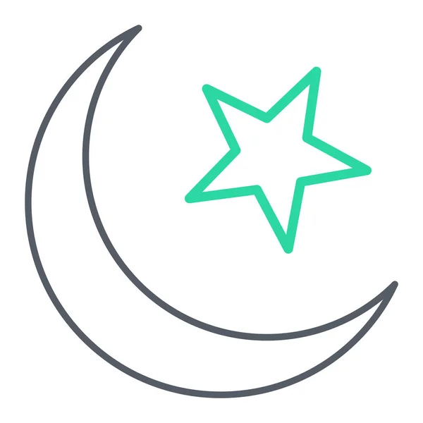 Moon Star Icon Vector Illustration — ストックベクタ