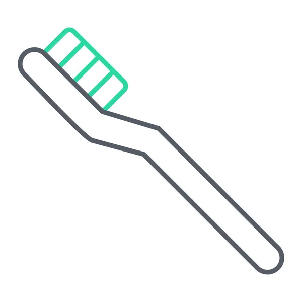 Toothbrush Icon Outline Medical Care Vector Symbol Web Design Isolated — Stock Vector