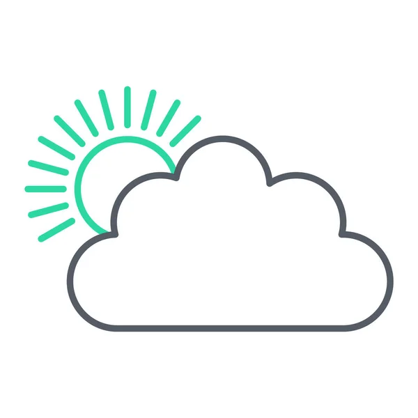 Cloud Väder Ikon Vektor Illustration — Stock vektor