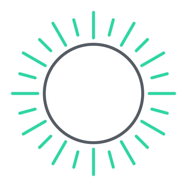 Ikona Slunce Plochý Design Vektorová Ilustrace — Stockový vektor