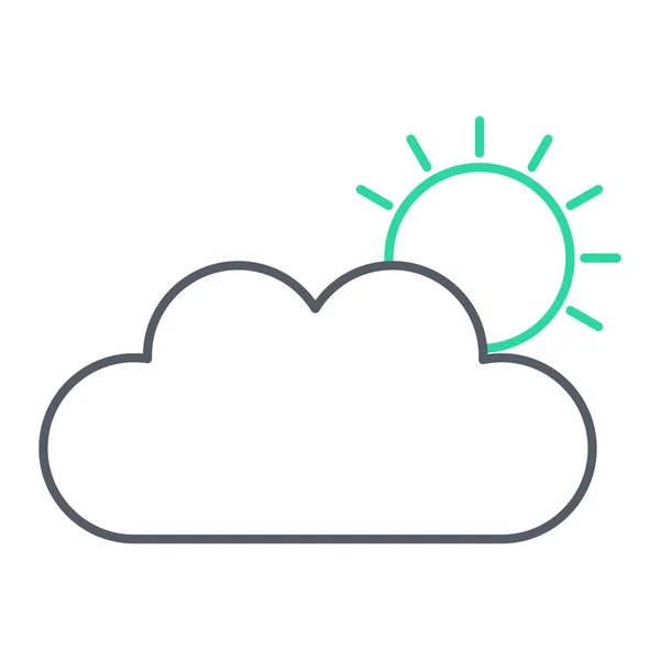 Cloud Weather Icon Flat Design Style Eps — Wektor stockowy