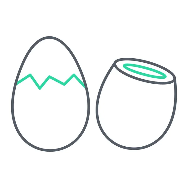 Vektor Ikony Vajíčka Značka Tenké Čáry Izolovaný Obrysový Symbol Ilustrace — Stockový vektor